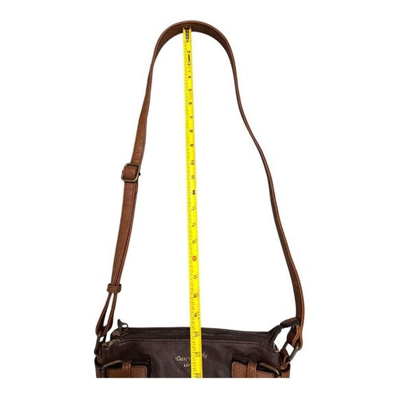 Darcy Marks London Floral Embossed Brown Leather Crossbody Bag Adjustable READ - Picture 12 of 12